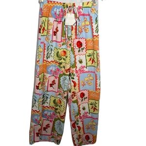 See You Monday Garden Palazzo Pants NWT